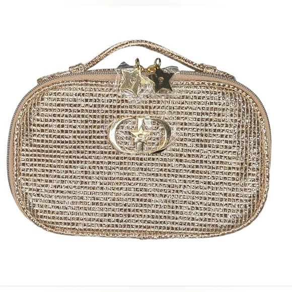 Dior 2025 Beauty Holiday Gold Cosmetic Bag - New - Picture 3 of 3